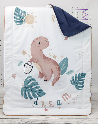 Kocyk Panelowy 75x100 Dino Dream biel, Nuva