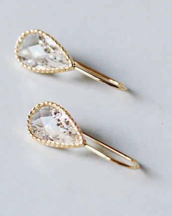 Kolczyki pozłacane Kryształowe Kropelki, Mitsu