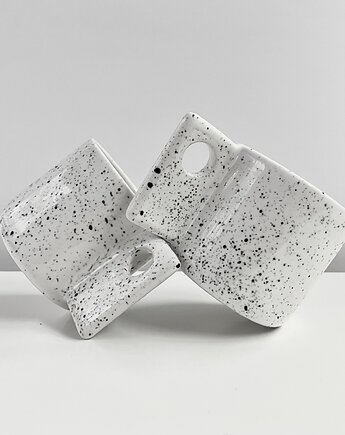 Kubek #07 /white and black, 100ml/, Handverk