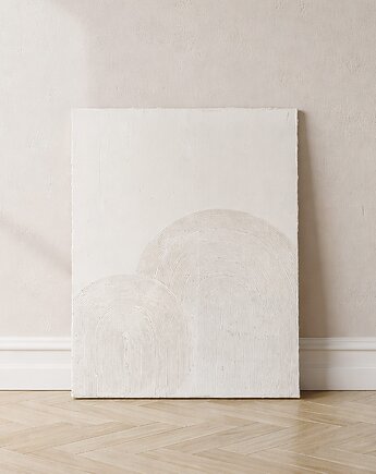 SRC #01 I Teksturowana, neutralna sztuka ścienna 60x80 cm, holi craft