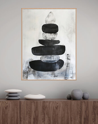 Geometria natury - Plakat, druk - Minimalizm, Boho, Loft #105, Black Sapphire Art