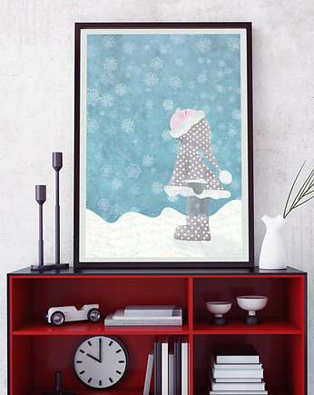 Pierwszy śnieg - plakat 50x70 cm fine art, minimalmill