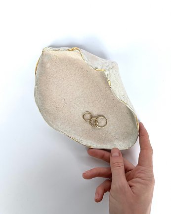 Muszelka Stojak na Biżuterię Babie Lato ze Złoceniami, Maison Fragile