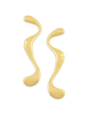 Pozłacane kolczyki płynące złoto - kolczyki sztyfty ze stali szlachetnej, Kulka Bransoletki