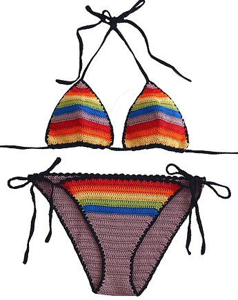 Bikini szydełkowe z niansem tęczowym, MonDu