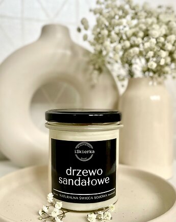 DRZEWO SANDAŁOWE świeca sojowa 300 ml, iSkierka Manufaktura Świec