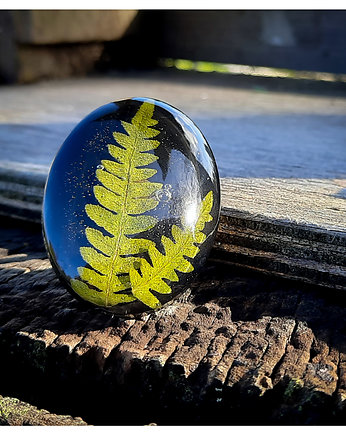 Pierścionek z zatopioną paprocią, Figa handmade accessories