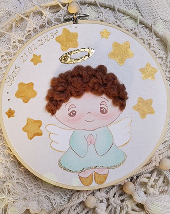 Obrazek z Aniołem Stróżem dla dziecka, gingerolla