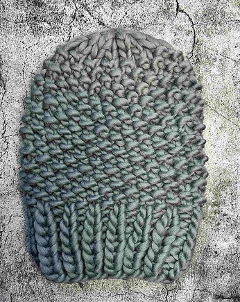 Zimowa czapka z wełny z Peru szara, Made by Jaga
