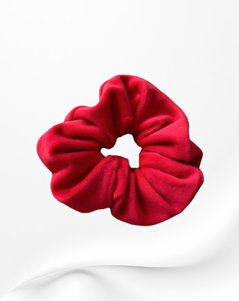 Gumka frotka scrunchie welurowa czerwona, Zdunetti