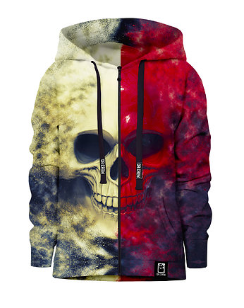Bluza Zamek Dziewczynka DR.CROW White Red Skull, DrCrow