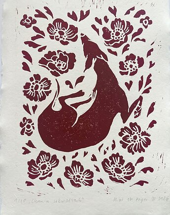 Linoryt -  Chart w kwiatkach, Mint In Paper