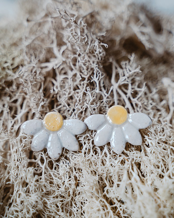 Kolczyki ceramiczne DAISY, rękoczyny