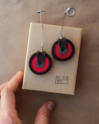 Długie kolczyki etniczne Premium. Biżuteria folk w ciepłych kolorach., Z SZUFLAD UMYSŁU