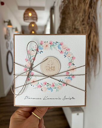 Najpiękniejsza ręcznie robiona kartka komunijna, sorte