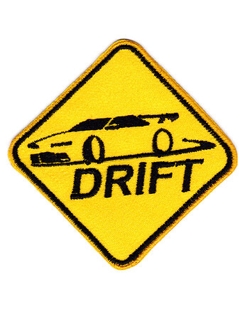 Naszywka naprasowanka DRIFT termoprzylepna haft 7,7x7,7cm, Wyszywane