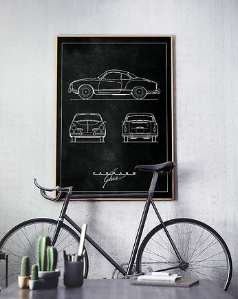 Plakat Legendy Motoryzacji - Karmann Ghia, Peszkowski Graphic