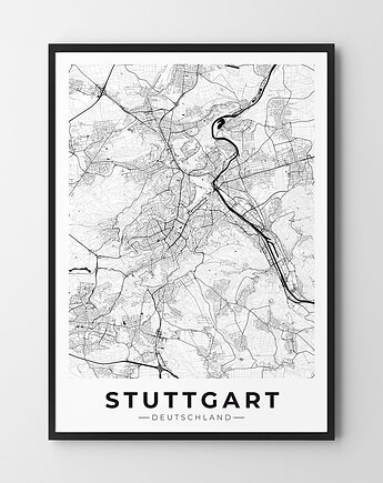Plakat Mapa Stuttgart, HOG STUDIO