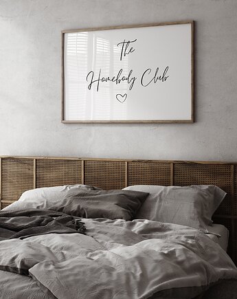 PLAKAT typograficzny homebody club dla domatora, black dot studio