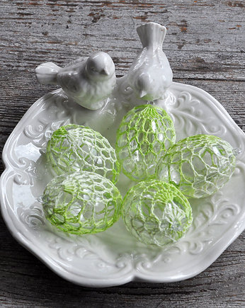 Koronkowe pisanki 5szt, mamuta