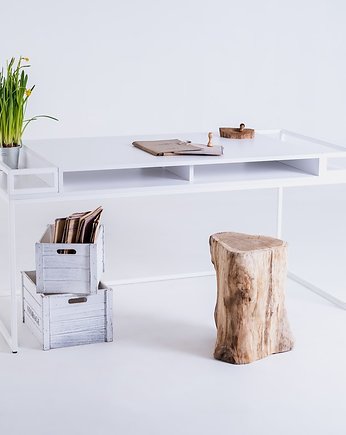Designerskie biurko K1 - białe 160 cm, CustomForm