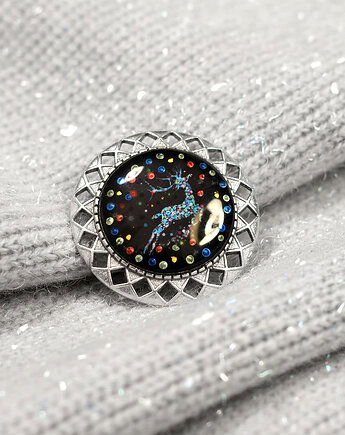 BROSZKA RENIFER  unikatowa i interesująca, Chodelska Art Studio