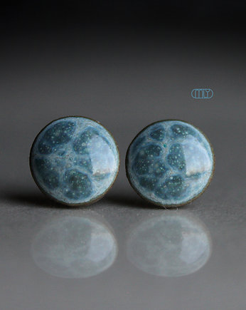 Kolczyki ceramiczne Pochmurne 9mm/stal chirurgiczna, Magda Łysiak