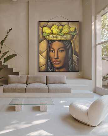 Duży obraz na płótnie - Indianka - Alfredo Ramos Martinez., Dekoracje PATKA Patrycja Kita