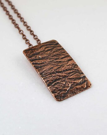 Fale - miedziany wisior - ooak, Caltha