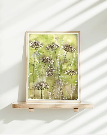 Oryginalna akwarela. Łąka A5, Malgorzata Domanska