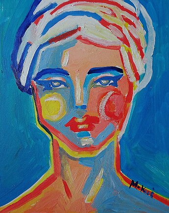 Portret kobiety obraz olejny do salonu, alice oil on canvas