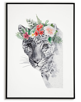 Plakat LAMPARD zwierzę z kwiatami obraz do każdego wnętrza, Bajkowe Obrazki