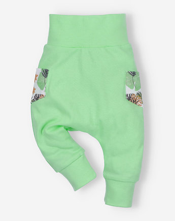 Spodnie niemowlęce LION z bawełny organicznej dla chłopca , Nini