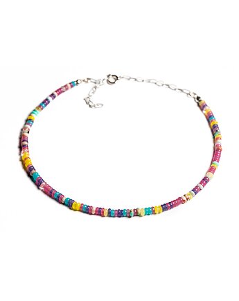 Naszyjnik z pastelowych kamieni - różowy mix, Bijoux by Marzena Bylicka