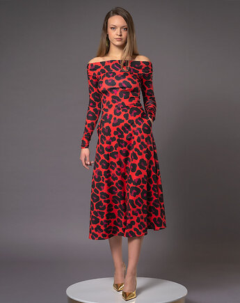 Sukienka z odsłoniętymi ramionami - Sandra Solar Tropic, milita nikonorov