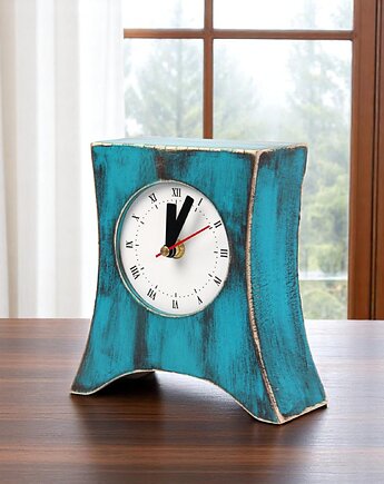 Zegar drewniany Turkus, Clock Wood Studio