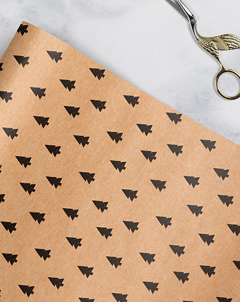 papier do pakowania -  Czarne drzewka 212k, Wrap and Pack