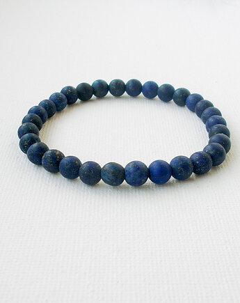 Lapis lazuli matowe kamienie 6 mm Bransoletka, galeria nuit