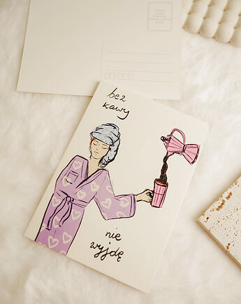 Pocztówka Ilustracja Kawa, Maybe Jwlr