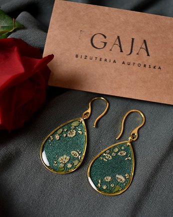 Kolczyki z kwiatem gipsówki, GAJA BIŻUTERIA AUTORSKA