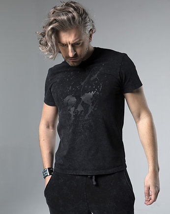 T-shirt meski czaszka odbarwiony, MONIKA OPALIŃSKA
