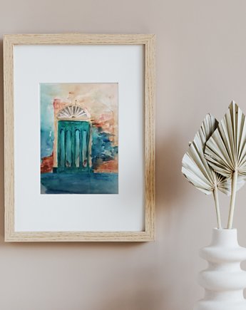 WYPRZEDAŻ OBRAZÓW! Akwarela Wenecja oryginalny obraz 300g A5 21x15 cm, Kwitnace