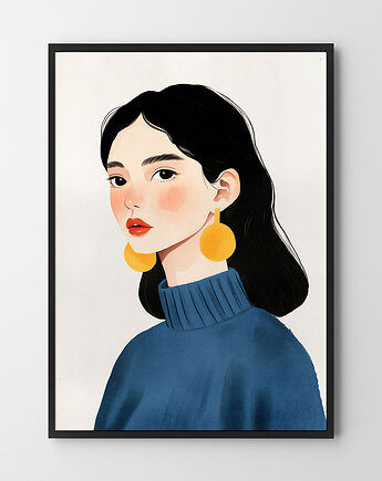 Dziewczyna ilustracja plakat, HOG STUDIO