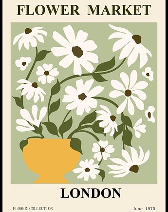 Plakat "Flower market London", Fotobloki and decor