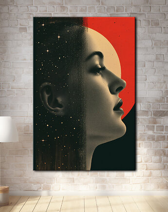 Pył księżycowy - Plakat - Druk - Kolaż, Abstrakcja, Surrealizm, Loft #8, Black Sapphire Art
