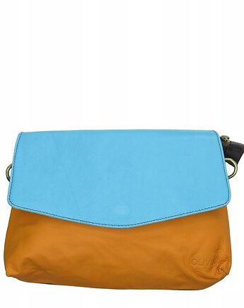 Torebka listonoszka damska skórzana dwustronna odwracalna klapka OLIVKA, Olivka Warsaw