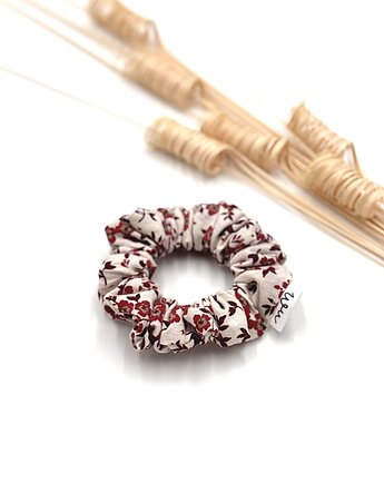 Scrunchie/frotka Slim Kwiatuszki, wu handmade