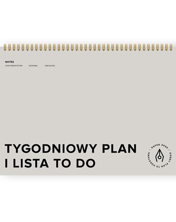 Planer tygodniowy niedatowany, ADHD-friendly, PaperDesk