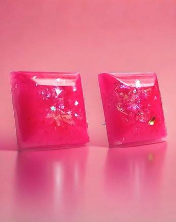 BARBIE : UNIKATOWE klipsy z żywicy, kaktusia