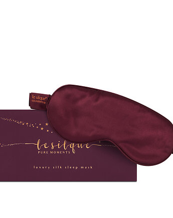 LE SILQUE Opaska na oczy z jedwabiu - BURGUNDY, Le Silque